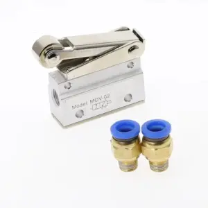 MOV-02 PT 1/8"Female Thread 3 Position 2 Way Pneumatic Mechanical Valve MOV-321 Reversing Valve Roller Hand Manual Valves