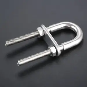 1Pcs Bow Stern Marine U-bolt Screw Pads 304 Stainless Steel Boat Hardware Metal with Nut Eye Rope Rigging Yacht Accessories