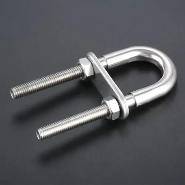 1Pcs Bow Stern Marine U-bolt Screw Pads 304 Stainless Steel Boat Hardware Metal with Nut Eye Rope Rigging Yacht Accessories