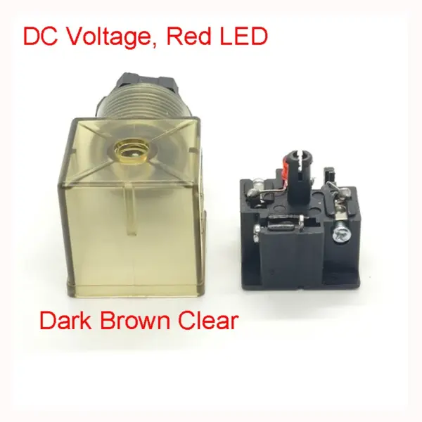 Free Shipping 10PCS/LOT DIN43650A Line-Socket Plug for Valve Solenoid Coils Connector RED Led Indicator DC Voltage