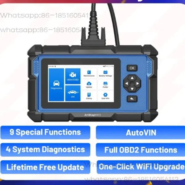 600S OBD2 Scanner Professional Car Diagnostic Tool ABS Airbag Oil EPB DPF TPMS BMS Reset Automotive Code Reader