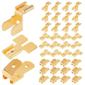 36Pcs Connector Kit Spade Terminal Connectors Copper Electrical Wire Crimp Connectors for Automotive Speaker Wiring and Cable