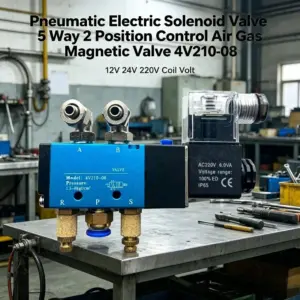 4V210-08 5/2 Way Pneumatic Solenoid Valve Air Gas Magnetic Valve 12V 24V 220V for Cylinder Actuator Industrial Automation