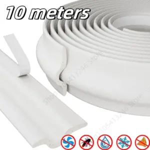 10M Self Adhesive Acoustic Insulation Foam Window Weather Seal Strip Sliding Door Windows Windproof Soundproof Cotton Gap Filler