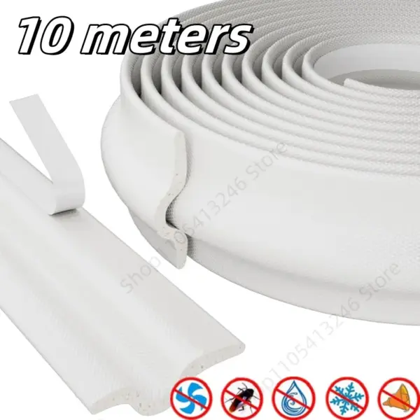 10M Self Adhesive Acoustic Insulation Foam Window Weather Seal Strip Sliding Door Windows Windproof Soundproof Cotton Gap Filler