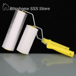 【S】1PC 15/22CM Defoaming Drum Brush Spike Roller Latex Floor Self Compound Roller Leveling Screed Spiked Roller Paint