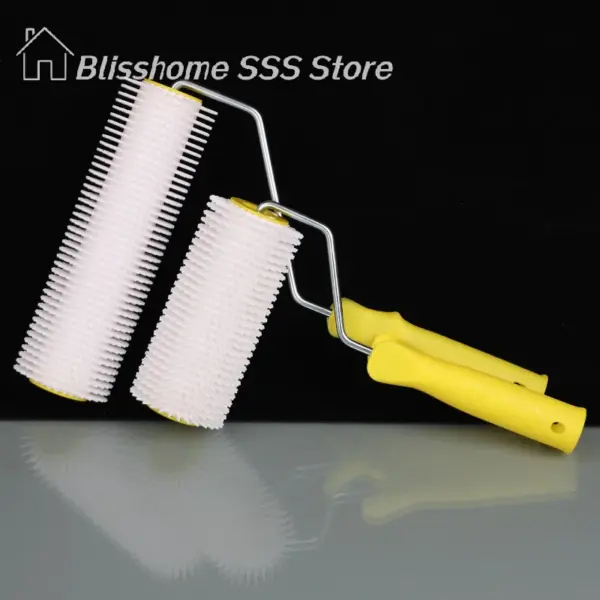 【S】1PC 15/22CM Defoaming Drum Brush Spike Roller Latex Floor Self Compound Roller Leveling Screed Spiked Roller Paint