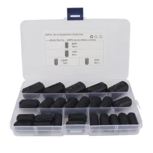25Pcs Ferrite Core Cord Ring Clamp Kit Choke Bead RFI EMI Noise Suppressor Magnetic Filter Clip On Ferrite Cable Connector Clamp