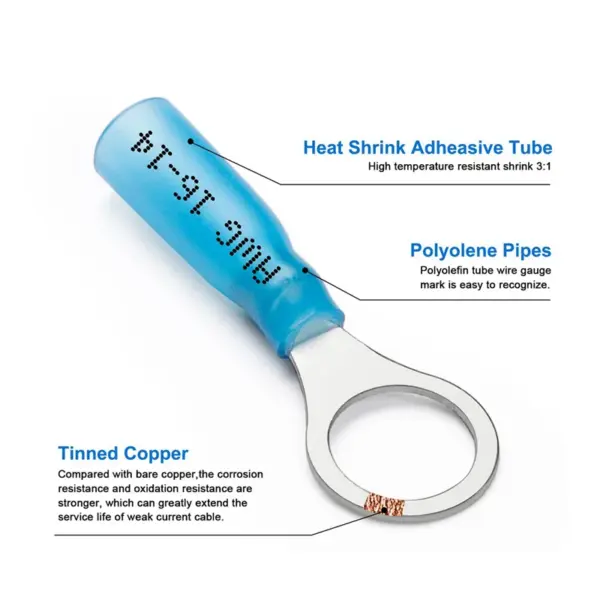 1120PC Marine Grade Heat Shrink Wire Connectors-Electrical Connectors Kit AWG22-10 Waterproof Insulated Crimp Connector