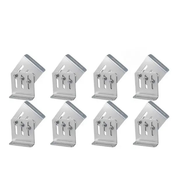 ABFI Adjustable Angle Solar Panel Tilt Mount Brackets(8 Pcs), Rack Mounting For Rv, Roof, Boat