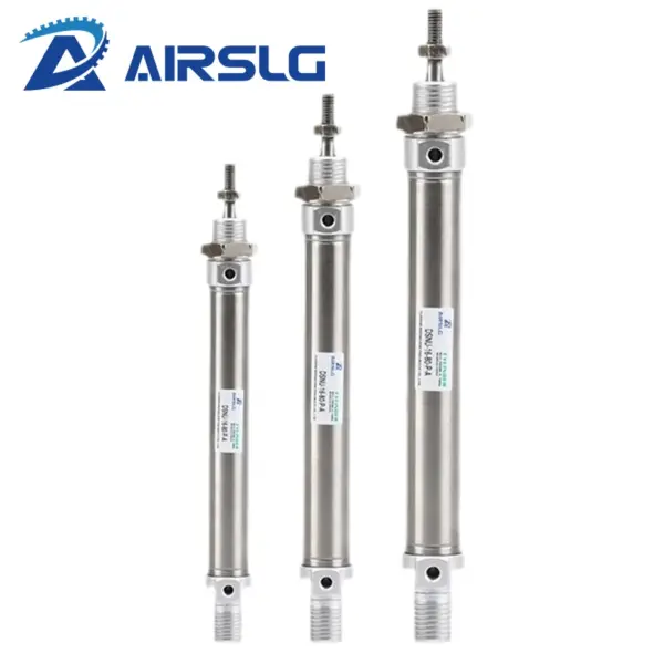 Iso pneumatic cylinder round mini stainless steel air pneumatic cylinder DSN12-30-P DSN16-50-P DSN16-260-P DSN40-200-P