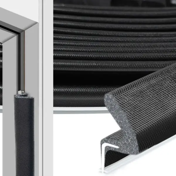 Q-Shaped Foam Weather Stripping Noise Cancelling Easy To Install Soundproof Foam Windproof Sound Insulation Large Gap Seal