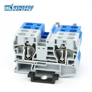 5Pcs ST16 Spring Terminal Block Din Rail Mount 16mm² 24-5 AWG Spring-Cage Connection 16mm Wire Plug Electric Connector ST 16