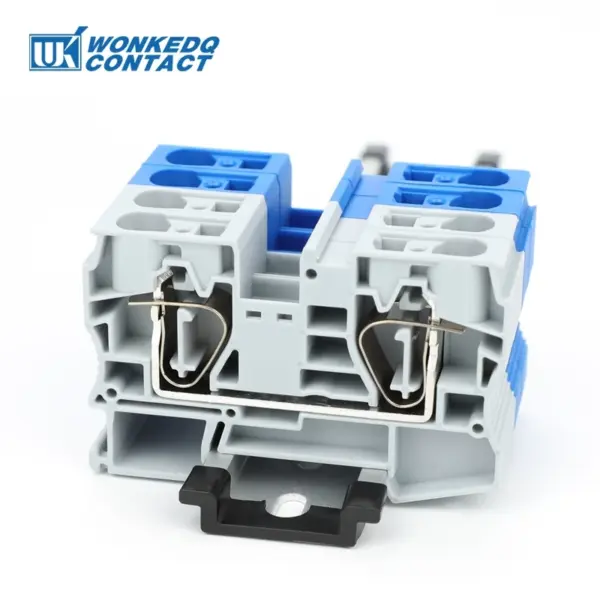 5Pcs ST16 Spring Terminal Block Din Rail Mount 16mm² 24-5 AWG Spring-Cage Connection 16mm Wire Plug Electric Connector ST 16