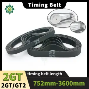 2GT Timing Belt Length 752mm-3600mm GT2 Belt Width 10mm 2GT Belt for 3D Printer Belt 6mm Rubber Loop Belt 15mm GT2 Timing Belt