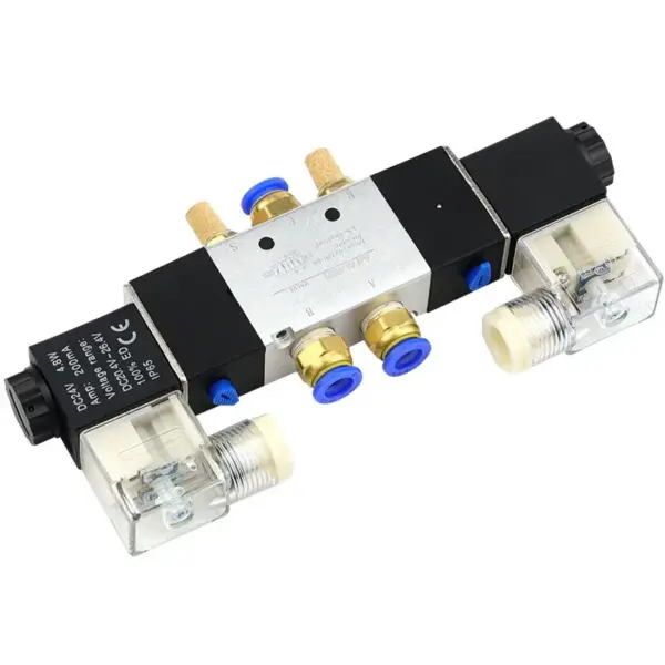 High Quality Solenoid Valve 220V Pneumatic 4V220-08 Air 5 way 2 Position 1/4&quot Coil Alloy Internal DC 12V  DC 24V AC110V