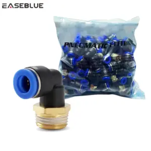 50pcs/lot Push to Connect Fittings 1/4" OD to 1/8" NPT Air Hose Fittings Quick Connect Fittings Pneumatic Elbow and Straight