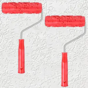 2-Pack 7'' Textured Paint Roller Sleeve for DIY Wall Patterns, Thick Coatings