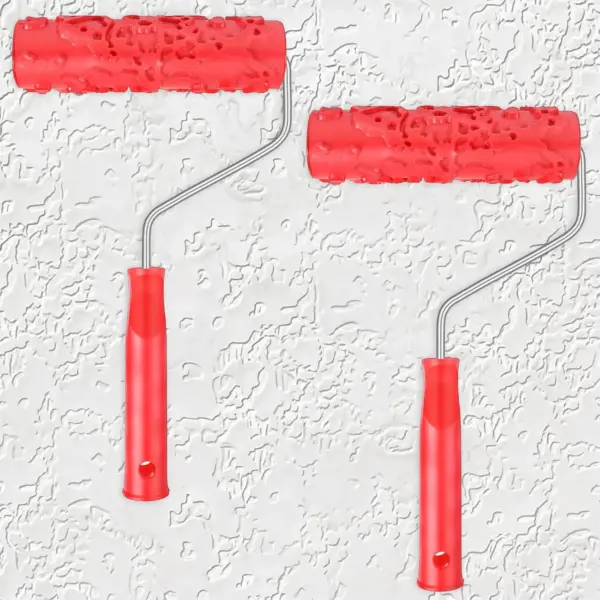 2-Pack 7'' Textured Paint Roller Sleeve for DIY Wall Patterns, Thick Coatings