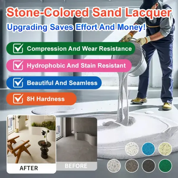 Indoor floor paint seamless repair material cement floor grinding stone color sand epoxy floor paint
