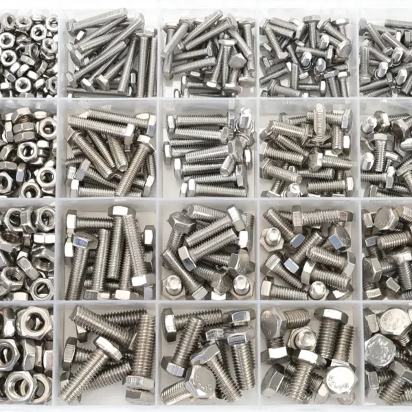 580 stainless steel hex head bolts, with nuts and washers, fully threaded/DIN933/8.8/A2/A4 marine grade, metric coarse thread.