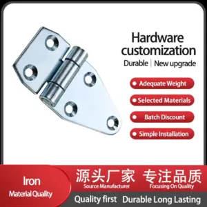 (6-Piece) Thickened Heavy-Duty Flat Hinge Iron Galvanized Industrial Machine Tool Equipment Cabinet And Distribution Box
