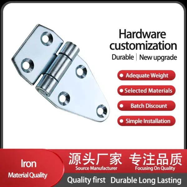 (6-Piece) Thickened Heavy-Duty Flat Hinge Iron Galvanized Industrial Machine Tool Equipment Cabinet And Distribution Box