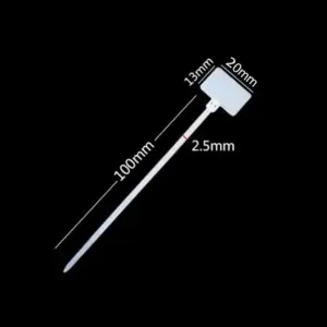 100pcs Plastic Loop Ties Markers Cable Tag Self-locking Zip Ties Easy Mark Nylon Cable Ties Tag Labels