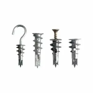 Zinc Alloy Zamak Self Drive Wall Anchors 13*32 13*42 mm / Self-Tapping Hollow Wall Expansion Screws for Drywall & Plasterboard