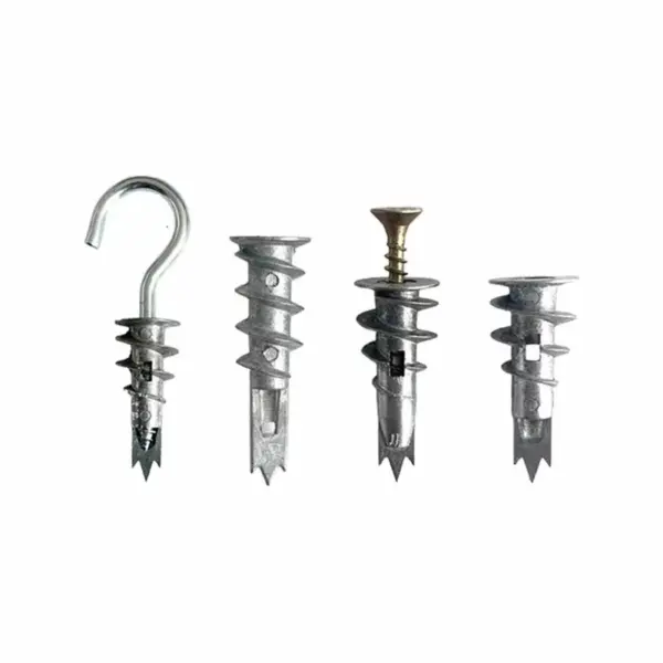 Zinc Alloy Zamak Self Drive Wall Anchors 13*32 13*42 mm / Self-Tapping Hollow Wall Expansion Screws for Drywall & Plasterboard