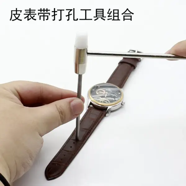 Leather Strap, Punching Punch, Watch Repair, Small Hammer Combination Tool Set, Punching and Piercing Tool