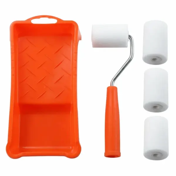 2Inch Paint Roller Set Anti-Drip Multifunctional Foam Roller Brush Kit DIY with Tray Wall Painting Tools for High Ceiling