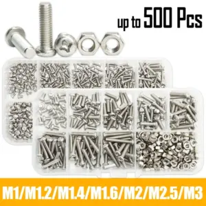 Small Machine Screw M1 M2 M3 Stainless Steel Phillips Round Head Cross Little Bolt Nut for CPU Motherboard Game Laptop Eyeglasse