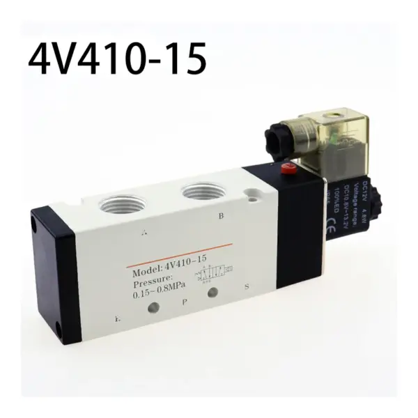 1/2''  2 Position 5 Port Airtac Air Solenoid Valves 4V410-15 Pneumatic Control Valve (4v41015) 24V dc 12v 110v 220v ac