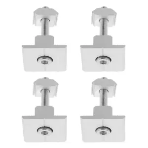 4Pcs Heavy Duty Aluminum Alloy Solar Panel Mid Clamps Mounting Clips Compatible with Most Rails for Residential