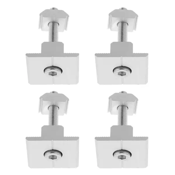 4Pcs Heavy Duty Aluminum Alloy Solar Panel Mid Clamps Mounting Clips Compatible with Most Rails for Residential