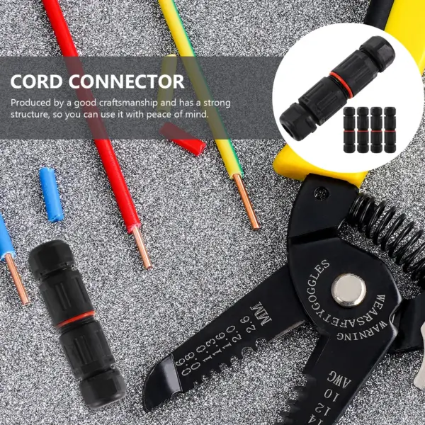 5Pcs Waterproof Cable Connector IP68 Cable Gland Outdoor Wire Splice Protector Flame Retardant Nylon Electrical Connector