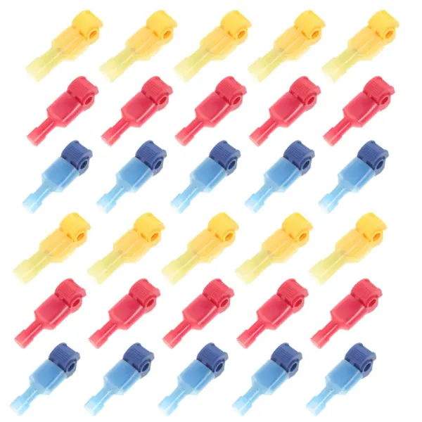 50Sets T-Tap Quick Splice Wire Connectors Kit Electrical Wire Tap Connectors for Automotive Marine Wiring Splice Connector,