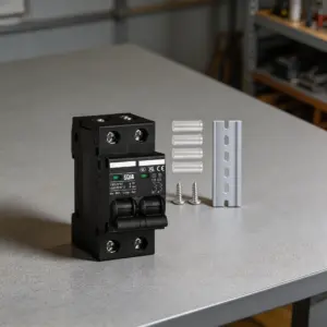 DZ47Z-2P Solar DC Circuit Breaker / Air Switch / Battery Protector (DC-MCB) Pure Silver Contacts DC Circuit Breaker