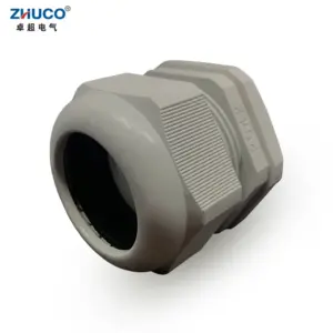 ZHUCO 5Pcs PG42 Adjustable 32-38mm Wire Cable Gland Nylon Seal Joints Plastic Grey Cord Connector With  Waterproof Gasket