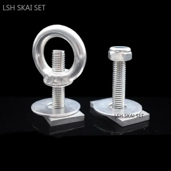 4Pcs T-bolts Crossbars Luggage Rack Slide Rail Bolts Roof Platform Expansion Lifting Ring Nuts Brackets Screw Hardware Fasteners