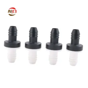 AEE3-4 Pcs Check Valve 3/8 Inch 10 Mm ABS Plug-In Check Valve Fuel Oil Water Gas Air One-Way Check Valve For Liquids