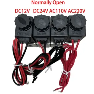 Normally Open DC12V DC24V AC110V AC220V Solenoid Valve 1/8" NPT Female Port 2 Way Direct-acting Pneumatic 1.2Mpa -10 to 80 °C