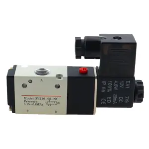 1/8'' Ports 3V210-08 2 Positions 3 Ways Pneumatic Solenoid Valve DC 12V 24V AC 110V 220V