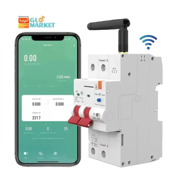 Smartier TUYA App Remote Control Smart Home System Electric Circuit Breaker Smart Switch 1p 2p 3p 4p WIFI MCB Smart Breaker