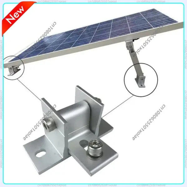 2 Pcs Roof Solar Panel Bracket Aluminum Solar Panel Brackets Drill-Free Mount 15-30 Degree Angle Solar Panel Tilt Mount Brackets