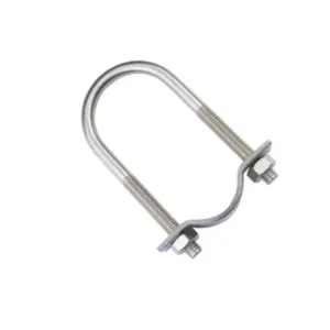 304 Stainless Steel u-Bolt/Horseback Clamp With Curved Baffle, Pipe Clamp With Nut M6M8