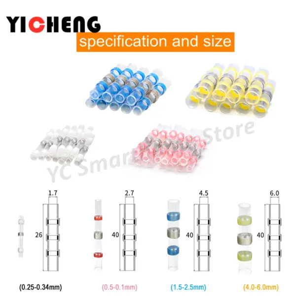 Boxed Waterproof solder terminal Crimp terminal with heat shrink sleeve,kit for seal seals,splices,cable connectors,waterproof