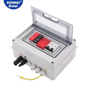 Solar photovoltaic PV Combiner Box With Lightning Protection 1-input -1 out DC 600V Fuse IP65 MCB SPD Waterproof 1 string Box