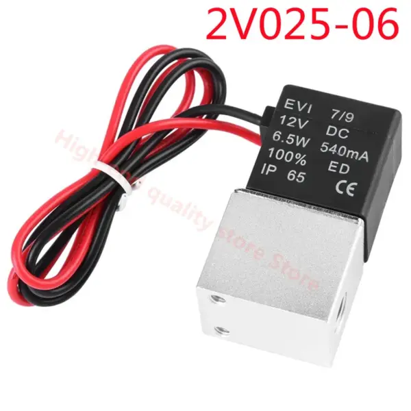 2V025-06 DC 12V24V110V220V Solenoid Valve  1/8" 2 Way Normally Closed Direct-acting Pneumatic Valves For Water Air Gas Hot